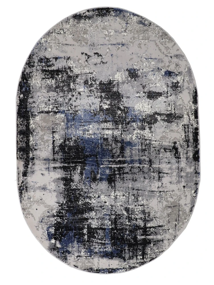 Ковер Balat Denver 0859A L.Grey/D.Blue Овал (2x3 м)